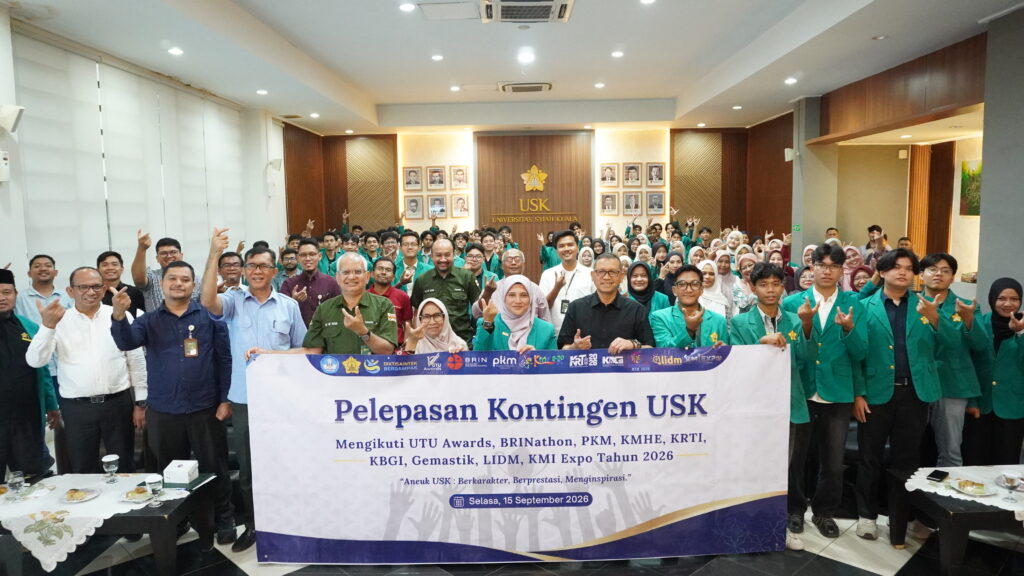 Pelepasan kontingen mahasiswa USK untuk mengikuti berbagai kompetisi nasional tahun 2026